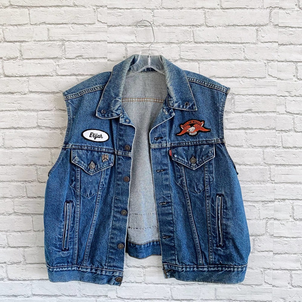 Vintage Men's Harley Davidson Levi's Biker Vest